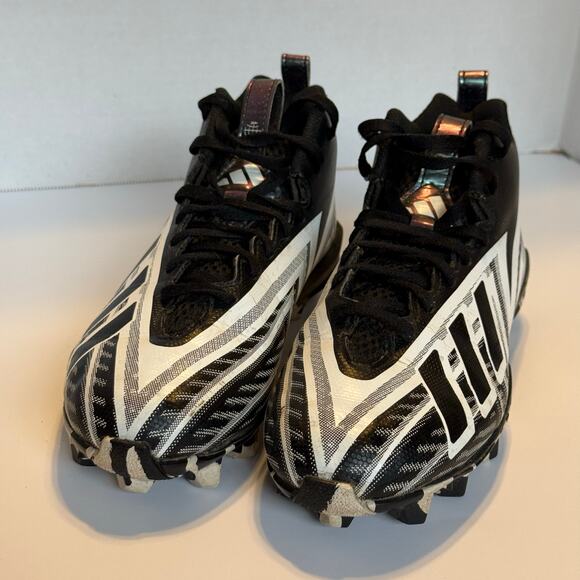 Adidas Freak Youth Football Cleats Size 4 Black White Molded Stud - Picture 5 of 15